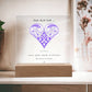 Herzchenplakette - Moderne Acrylplakette mit Druck-Design und LED Option