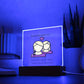 SEVEOS "Bestfriends" - Moderne Acrylplakette mit Grafik und LED Option